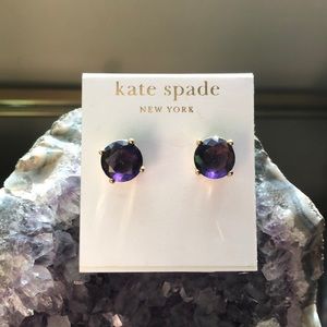 Kate Spade Gumdrop Stud Earrings Amethyst Purple